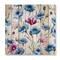 Designart - Blue and Pink Wild Cornflowers - Traditional Print on Natural Pine Wood
